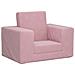 Divano per Bambini Rosa in Morbido Peluche - Foto miniatura 1