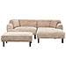 Divano Angolare 3 Posti Holt Tessuto Beige Con Ottomana Lato Sinistro - Foto miniatura 2