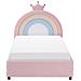 Letto Contenitore Per Bambini Corona Velluto Grisetot 90 X 200 Cm Con Contenitore Rosa - Foto miniatura 5