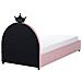 Letto Contenitore Per Bambini Corona Velluto Grisetot 90 X 200 Cm Con Contenitore Rosa - Foto miniatura 6