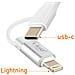 Adattatore Audio Jack 3,5mm Femmina A Lightning E Usb C Maschio, Bianco - Foto miniatura 5