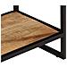 Tavolo Consolle 70x35x70 Cm In Legno Massello Di Mango Grezzo - Foto miniatura 5