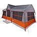 Tenda da campeggio impermeabile per 12 persone con finestre grigia e arancione. - Foto miniatura 1
