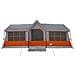 Tenda da campeggio impermeabile per 12 persone con finestre grigia e arancione. - Foto miniatura 4