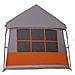 Tenda da campeggio impermeabile per 12 persone con finestre grigia e arancione. - Foto miniatura 5