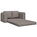 Divano Letto a Pavimento 2 in 1 Tortora 148x71x83 cm Tessuto - Foto miniatura 5