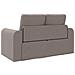 Divano Letto a Pavimento 2 in 1 Tortora 148x71x83 cm Tessuto - Foto miniatura 8