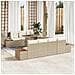 Set da Pranzo da Giardino con 8 Pezzi e Cuscini Beige in Rattan Finto e Acacia - Foto miniatura 2