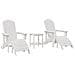 Set Lounge Giardino 3 Pezzi Bianco HDPE - Foto miniatura 1