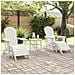 Set Lounge Giardino 3 Pezzi Bianco HDPE - Foto miniatura 4
