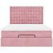 Struttura Letto Pouf con Materassi Rosa 140x200 cm in Velluto - Foto miniatura 6
