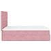 Struttura Letto Pouf con Materassi Rosa 140x200 cm in Velluto - Foto miniatura 7