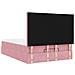 Struttura Letto Pouf con Materassi Rosa 140x200 cm in Velluto - Foto miniatura 8