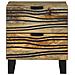 Armadietti da comodino 2 pz 40x33.5x46 cm Legno massello di mango e legno ingegnerizzato - Foto miniatura 4