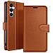 Custodia A Portafoglio Per Galaxy A05s Con Funzione Di Supporto E Linguetta Magnetica, Marrone - Foto miniatura 1