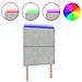 Testiera LED Geometrico Grigio chiaro 80 cm Velluto - Foto miniatura 3