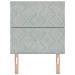 Testiera LED Geometrico Grigio chiaro 80 cm Velluto - Foto miniatura 5