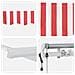 Tenda Retrattile 450 × 300 cm Rosso e bianco - Foto miniatura 8