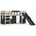 Letto a Castello con Scivolo e Tende Bianco e Nero 80x200 cm - Foto miniatura 1