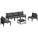 Set Divano da Giardino 6 pcs Antracite Acciaio - Foto miniatura 1