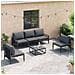 Set Divano da Giardino 6 pcs Antracite Acciaio - Foto miniatura 5