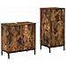 Set di mobili per il bagno 2 pcs Rovere fumo 39.5 x 36 x 88 cm - Foto miniatura 1
