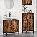 Set di mobili per il bagno 2 pcs Rovere fumo 39.5 x 36 x 88 cm - Foto miniatura 2