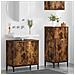 Set di mobili per il bagno 2 pcs Rovere fumo 39.5 x 36 x 88 cm - Foto miniatura 4