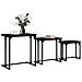 Tavolo da caffè nesting 3 pcs Rovere nero 50.5 x 35 x 53 cm - Foto miniatura 3