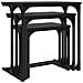 Tavolo da caffè nesting 3 pcs Rovere nero 50.5 x 35 x 53 cm - Foto miniatura 5