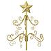Albero di Natale in metallo con supporto Oro 215 cm - Foto miniatura 7