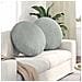 Cuscini per Seduta 2 pcs Grigio chiaro Ø 40 x 13 cm Velluto - Foto miniatura 2