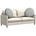 Cuscini per Seduta 2 pcs Grigio chiaro Ø 40 x 13 cm Velluto - Foto miniatura 3