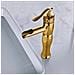 Rubinetto per lavabo da bagno, Blackswan, Cascada tipo M78, modello oro lucido, misura 31,5 cm - Foto miniatura 2