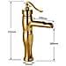 Rubinetto per lavabo da bagno, Blackswan, Cascada tipo M78, modello oro lucido, misura 31,5 cm - Foto miniatura 4