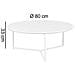 Tavolino da caffè Ø80 cm, bianco - Foto miniatura 1