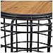 Tavolino In Metallo Nero E Legno 44x44x45h - Foto miniatura 4