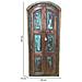 Porta Artigianale In Legno Blu 82x10x197h Cm - Foto miniatura 4