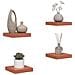Scaffale da parete 4 pcs Rosso 23 x 23,5 x 4 cm - Foto miniatura 3