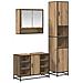 Set di mobili per il bagno con porta 3 pcs Rovere artigianale - Foto miniatura 1