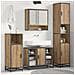 Set di mobili per il bagno con porta 3 pcs Rovere artigianale - Foto miniatura 2