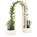 Arco di Rose con Vaso Bianco 168,5 x 43 x 207 cm PP - Foto miniatura 3