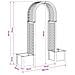 Arco di Rose con Vaso Bianco 168,5 x 43 x 207 cm PP - Foto miniatura 7