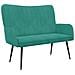 Sofa a Due Posti Turchese 115 x 61 x 87 cm Velluto - Foto miniatura 1