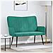 Sofa a Due Posti Turchese 115 x 61 x 87 cm Velluto - Foto miniatura 2