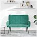 Sofa a Due Posti Turchese 115 x 61 x 87 cm Velluto - Foto miniatura 3
