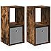 Comodino con cassetto 2 pcs Rovere fumé 30,5 x 27 x 59,5 cm - Foto miniatura 1