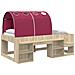 Letto con Tunnel con lo scaffale 3 pz Rovere Sonoma e Rosso - Foto miniatura 1