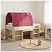 Letto con Tunnel con lo scaffale 3 pz Rovere Sonoma e Rosso - Foto miniatura 2