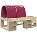 Letto con Tunnel con lo scaffale 3 pz Rovere Sonoma e Rosso - Foto miniatura 3